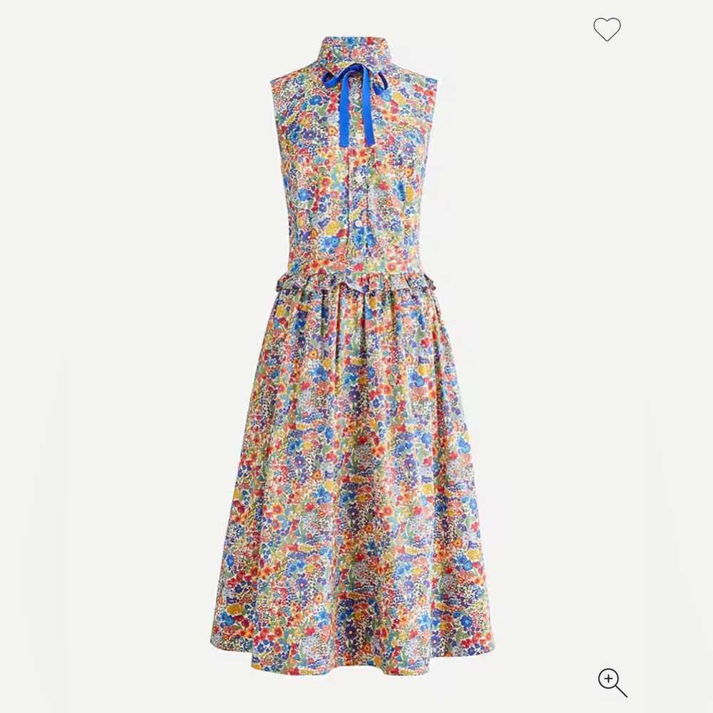 J. Crew Liberty Margaret Annie Multicolor Floral Midi Dress